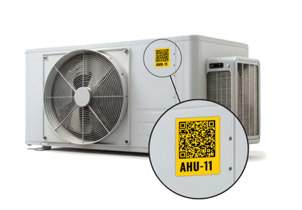 AC unit with QR code